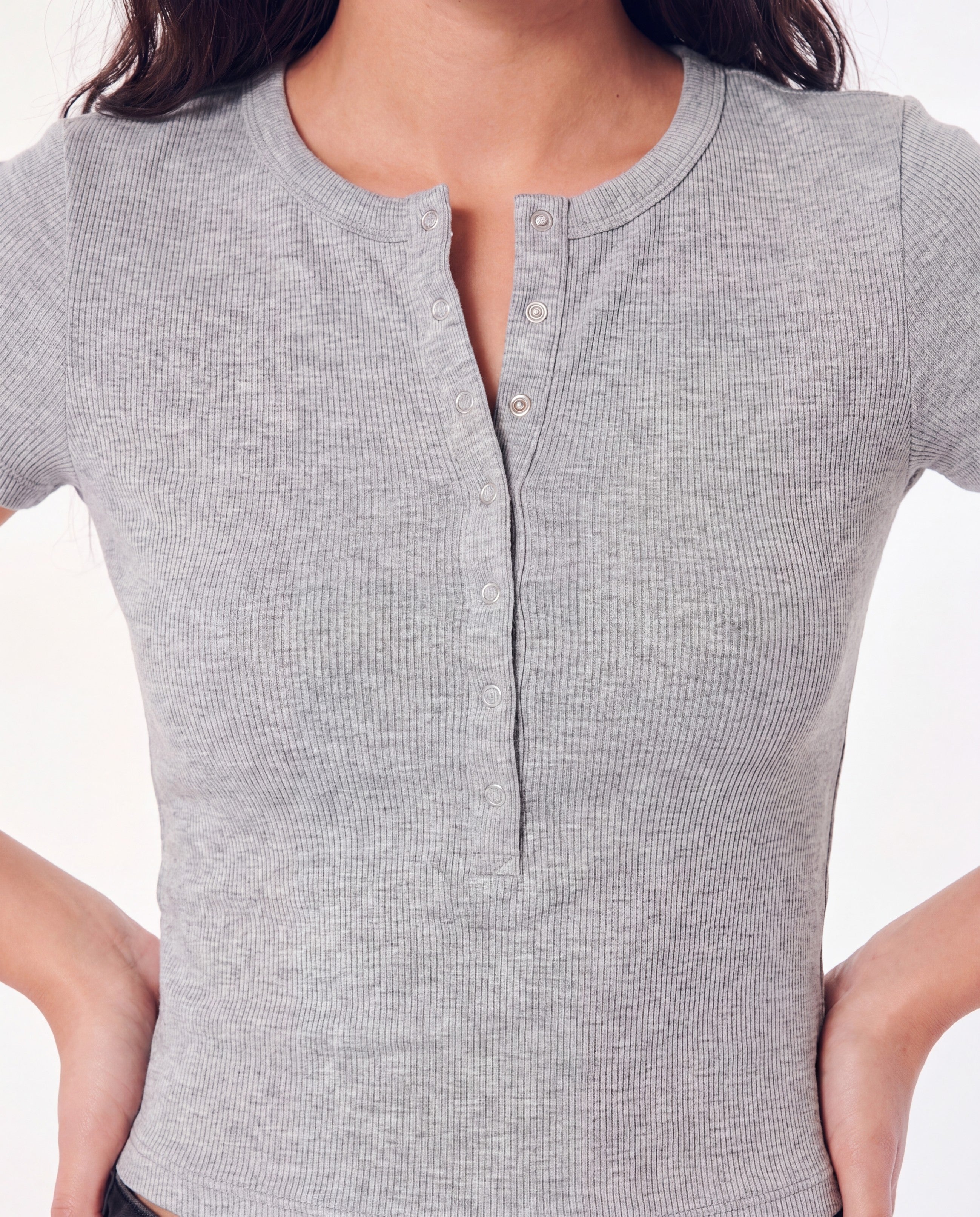 Heather Grey Henley