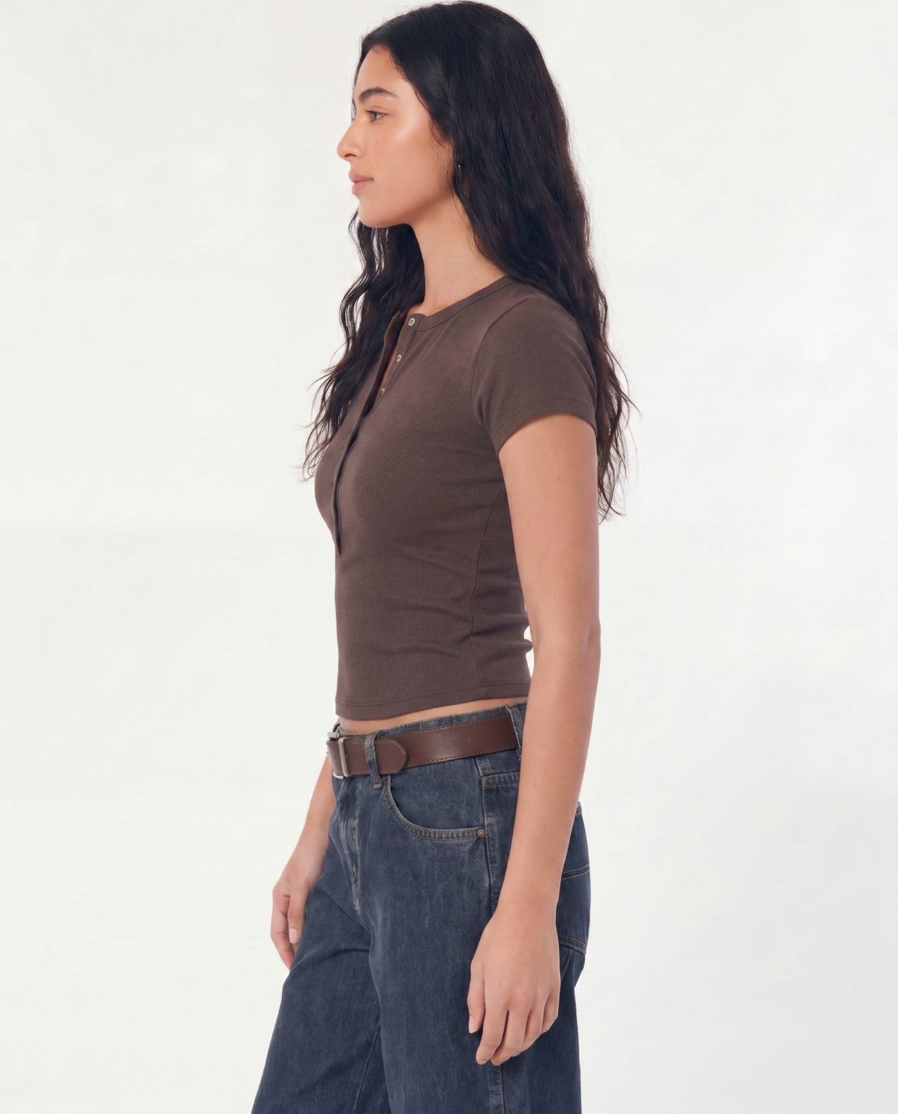 Espresso Brown Henley