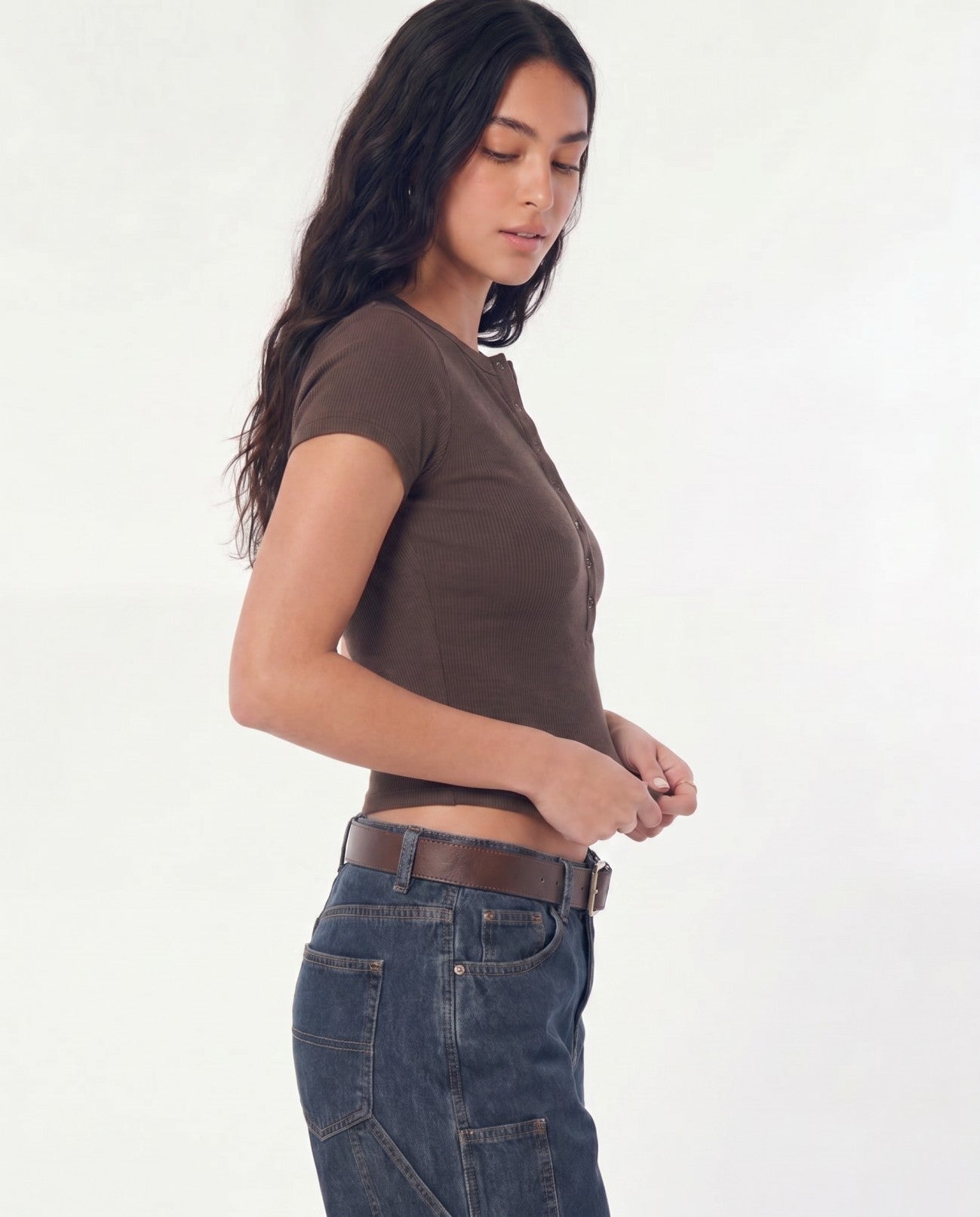 Espresso Brown Henley