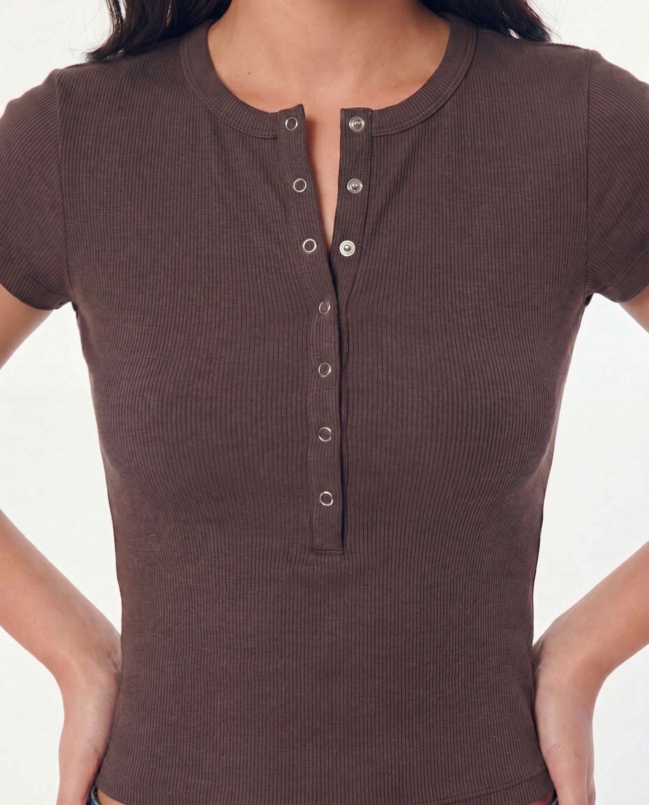 Espresso Brown Henley